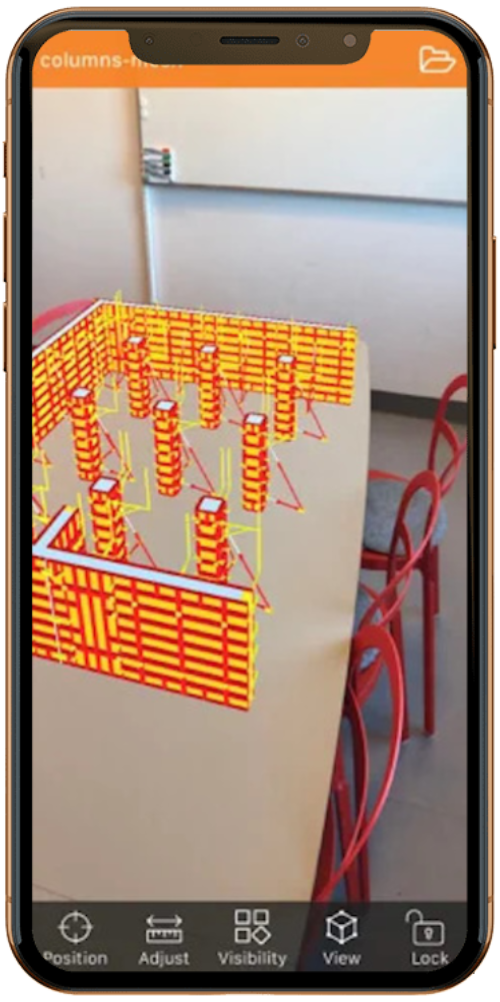 PASCHAL AR-app - columns mesh.